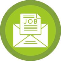 Job Offer Glyph Multi Circle Icon vector