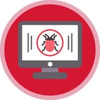 Malware Flat Multi Circle Icon vector