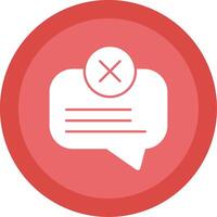 No Message Glyph Multi Circle Icon vector