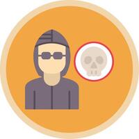 Robber Flat Multi Circle Icon vector