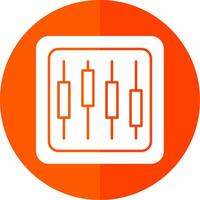 Diagram Glyph Red Circle Icon vector