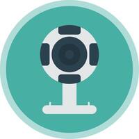 Webcam Flat Multi Circle Icon vector