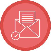 Open Email Line Multi Circle Icon vector