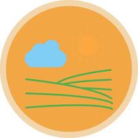 Farmland Flat Multi Circle Icon vector