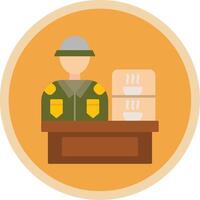 Canteen Flat Multi Circle Icon vector