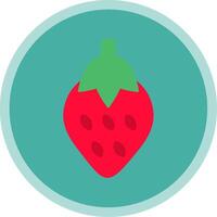Strawberry Flat Multi Circle Icon vector