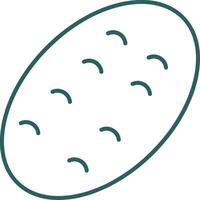 potato Line Gradient Round Corner Icon vector