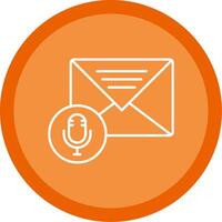 Audio Message Line Multi Circle Icon vector