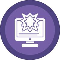 Damage Glyph Multi Circle Icon vector