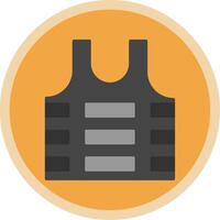 Bullet Proof Vest Flat Multi Circle Icon vector