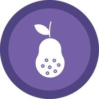 Pear Glyph Multi Circle Icon vector