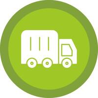 Lorry Glyph Multi Circle Icon vector