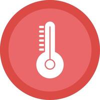 temperatura glifo multi circulo icono vector