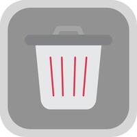 Delete Flat Round Corner Icon vector