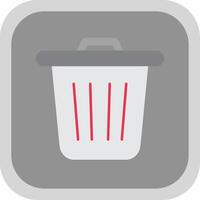 Delete Flat Round Corner Icon vector