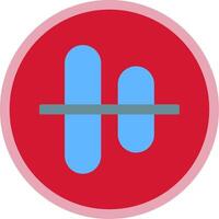 Vertical Align Centre Flat Multi Circle Icon vector