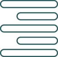 Horizontal Right Align Line Gradient Round Corner Icon vector