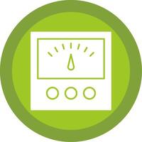 Voltage Indicator Glyph Multi Circle Icon vector