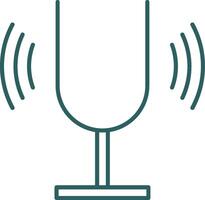 Tuning Fork Line Gradient Round Corner Icon vector
