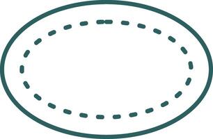 Oval Line Gradient Round Corner Icon vector