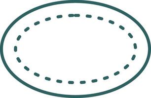 Oval Line Gradient Round Corner Icon vector