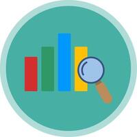 Data Analytics Flat Multi Circle Icon vector