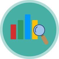 datos analítica plano multi circulo icono vector