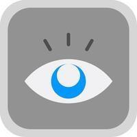 Eye Flat Round Corner Icon vector