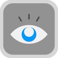 Eye Flat Round Corner Icon vector