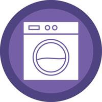 Laundry Machine Glyph Multi Circle Icon vector