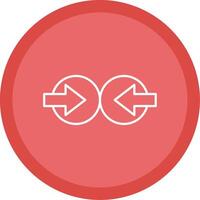 Collision Line Multi Circle Icon vector