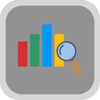 Data Analytics Flat Round Corner Icon vector