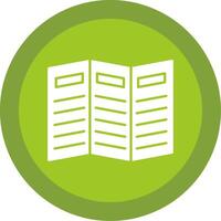 Brochure Glyph Multi Circle Icon vector