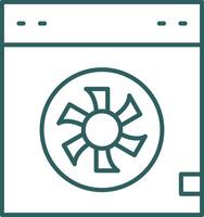 Cooler Line Gradient Round Corner Icon vector