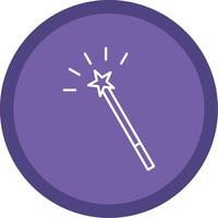 Magic Wand Line Multi Circle Icon vector