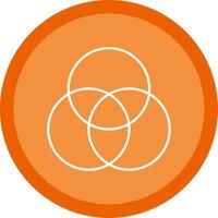 Color Palette Line Multi Circle Icon vector