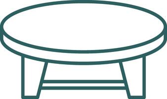 Coffee Table Line Gradient Round Corner Icon vector