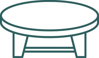 Coffee Table Line Gradient Round Corner Icon vector