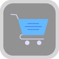 Cart Flat Round Corner Icon vector