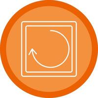Rotate Line Multi Circle Icon vector