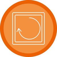 Rotate Line Multi Circle Icon vector