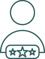Customer Review Line Gradient Round Corner Icon vector