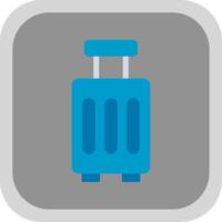 Luggage Flat Round Corner Icon vector