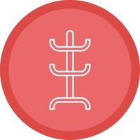 Coat Rack Line Multi Circle Icon vector