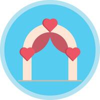 Wedding Arch Flat Multi Circle Icon vector