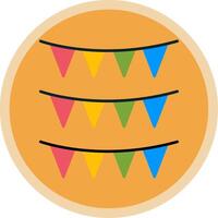 Bunting Flat Multi Circle Icon vector