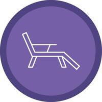 Deck Chair Line Multi Circle Icon vector