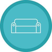 Sofa Line Multi Circle Icon vector