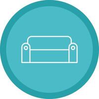 Sofa Line Multi Circle Icon vector