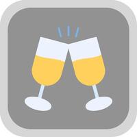 Cheers Flat Round Corner Icon vector